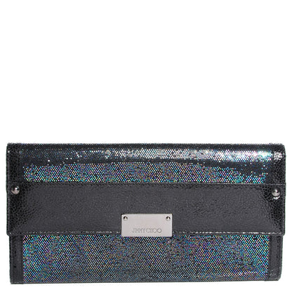 Jimmy Choo Glitter Fabric Reese Clutch Petrol 1 of 7