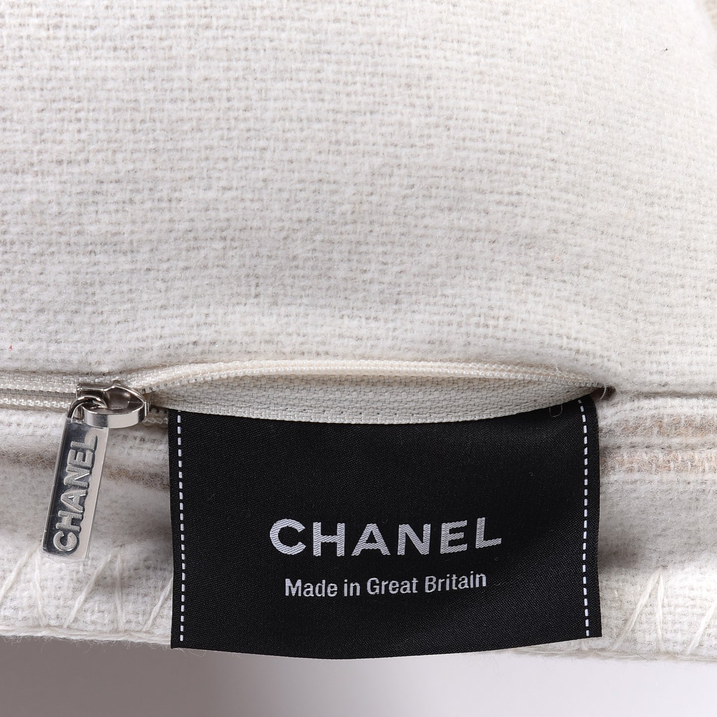 Merino Wool Cashmere CC Pillow Beige Off White