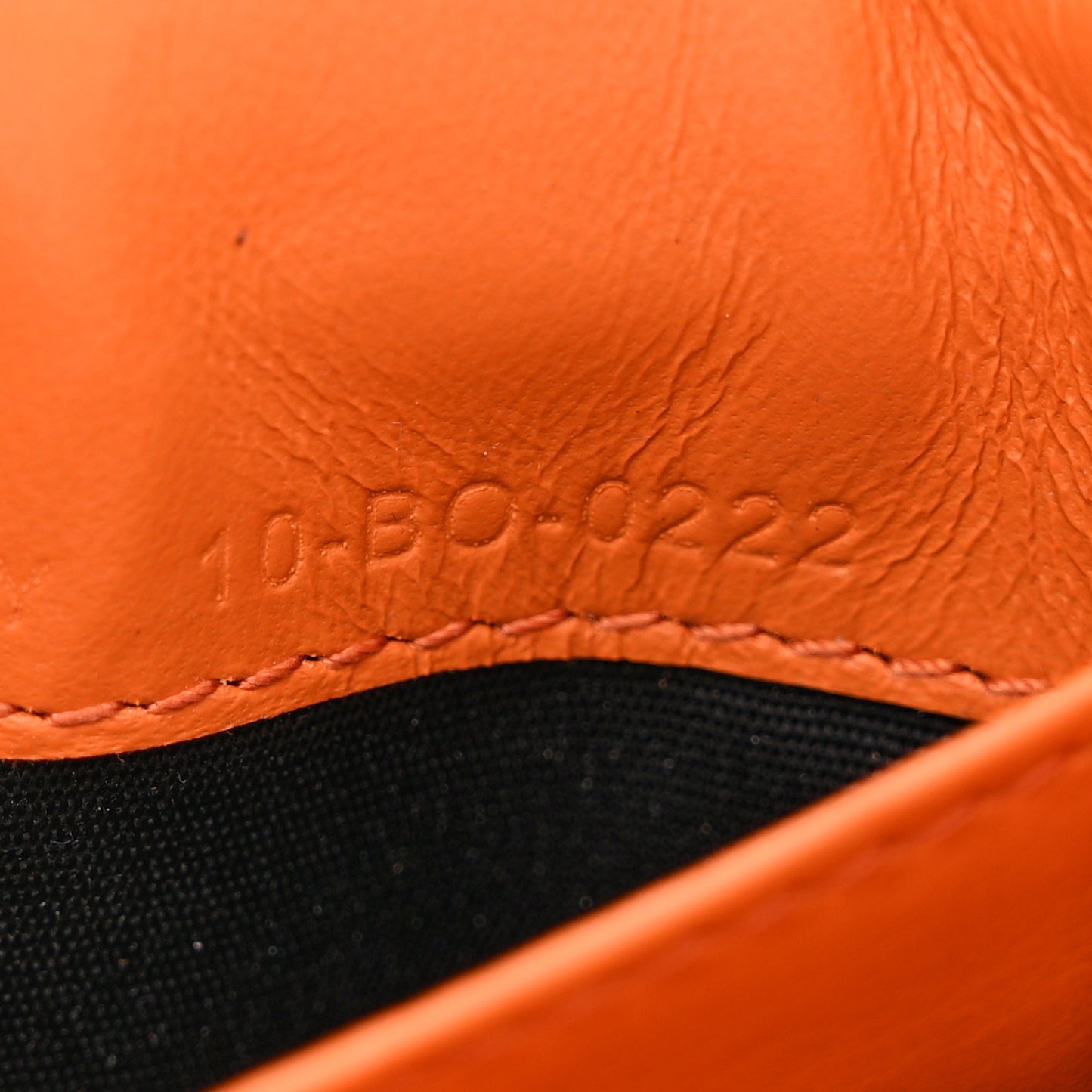 Smooth Calfskin Saddle Card Holder On Strap Orange