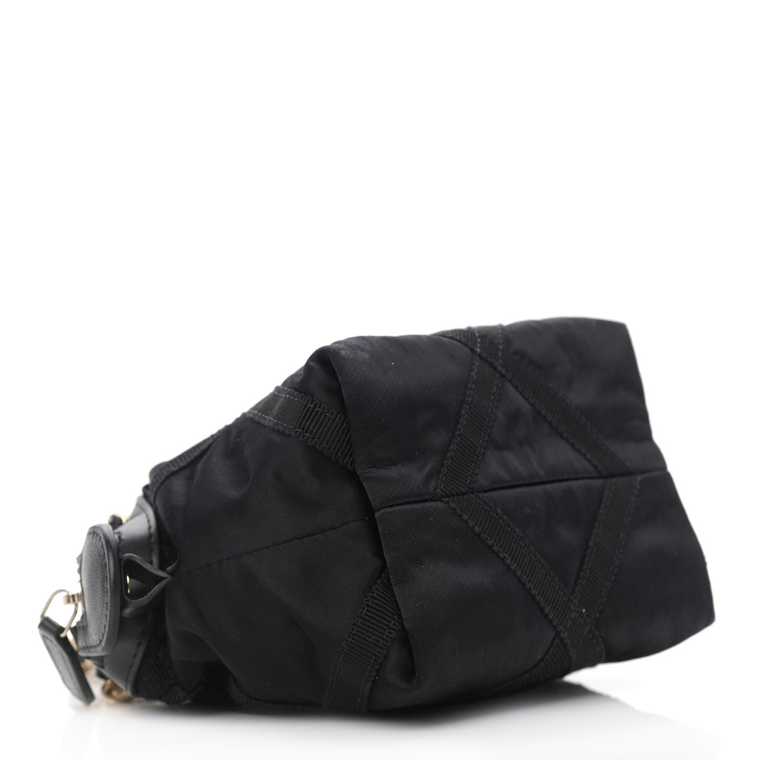 Chanel Nylon Grosgrain Quilted Lifestyle Clutch with Chain Black 4 of 9