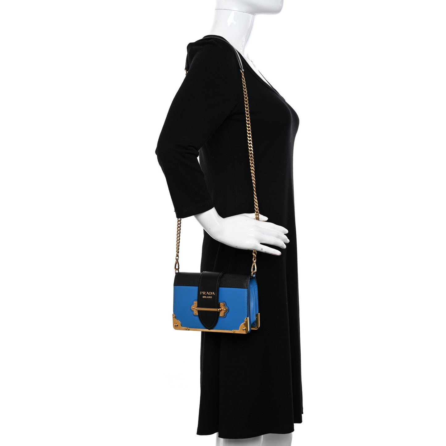 City Calf Saffiano Cahier Bag Marea Black