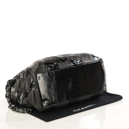 Chanel Patent Patchwork Brooklyn Hobo Black 4 of 7