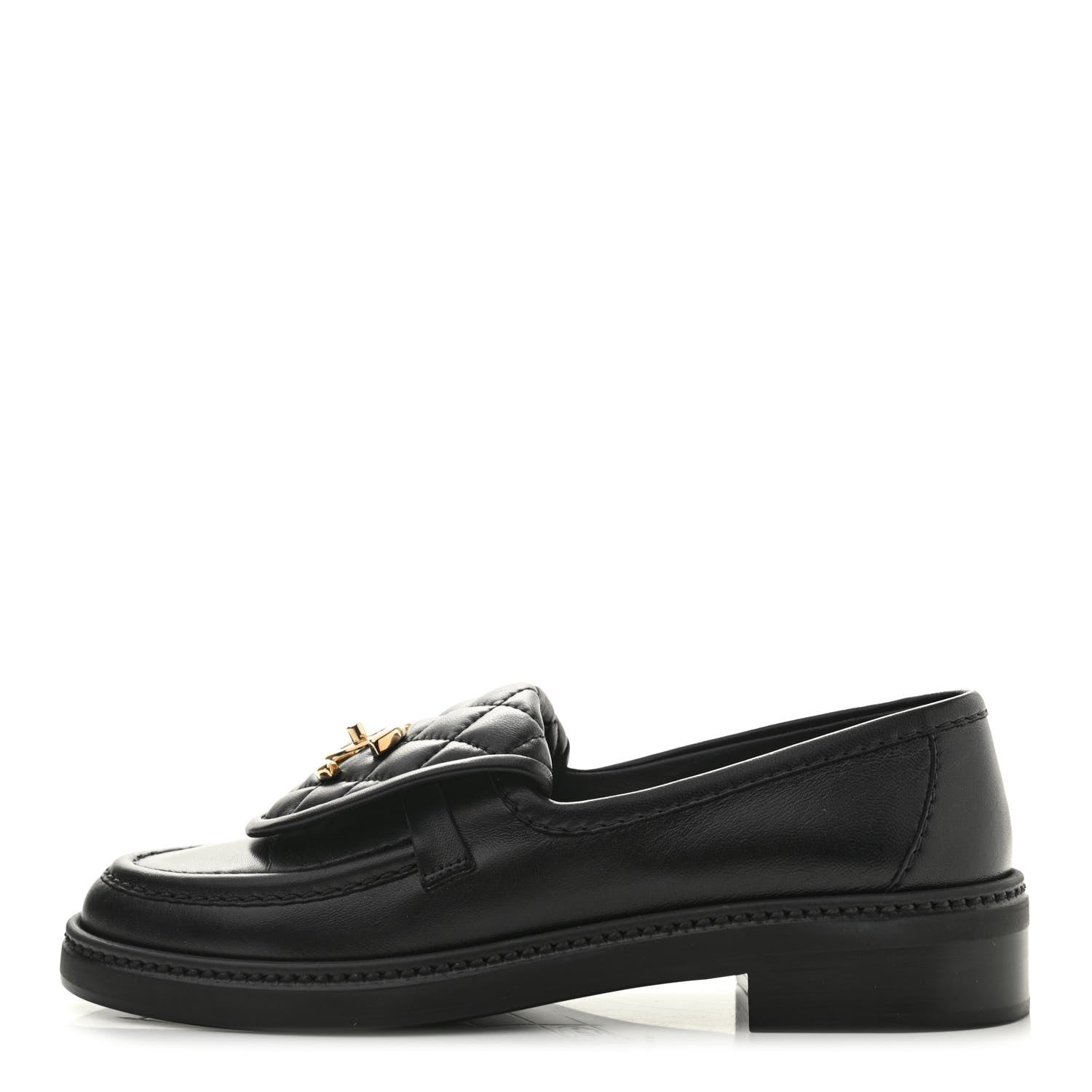 Chanel Lambskin Quilted CC Turnlock Loafers 35 Black 1 of 10