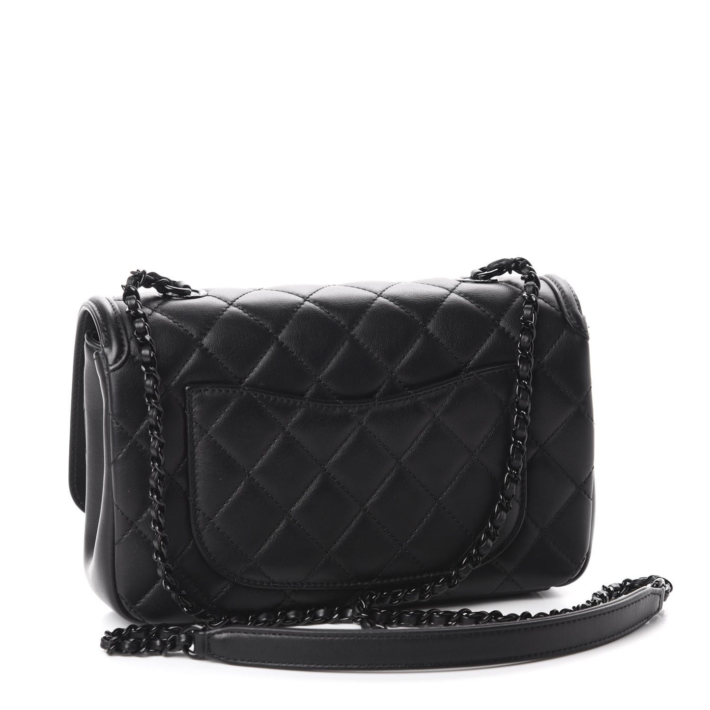 Lambskin Quilted Small CC Filigree Flap Black