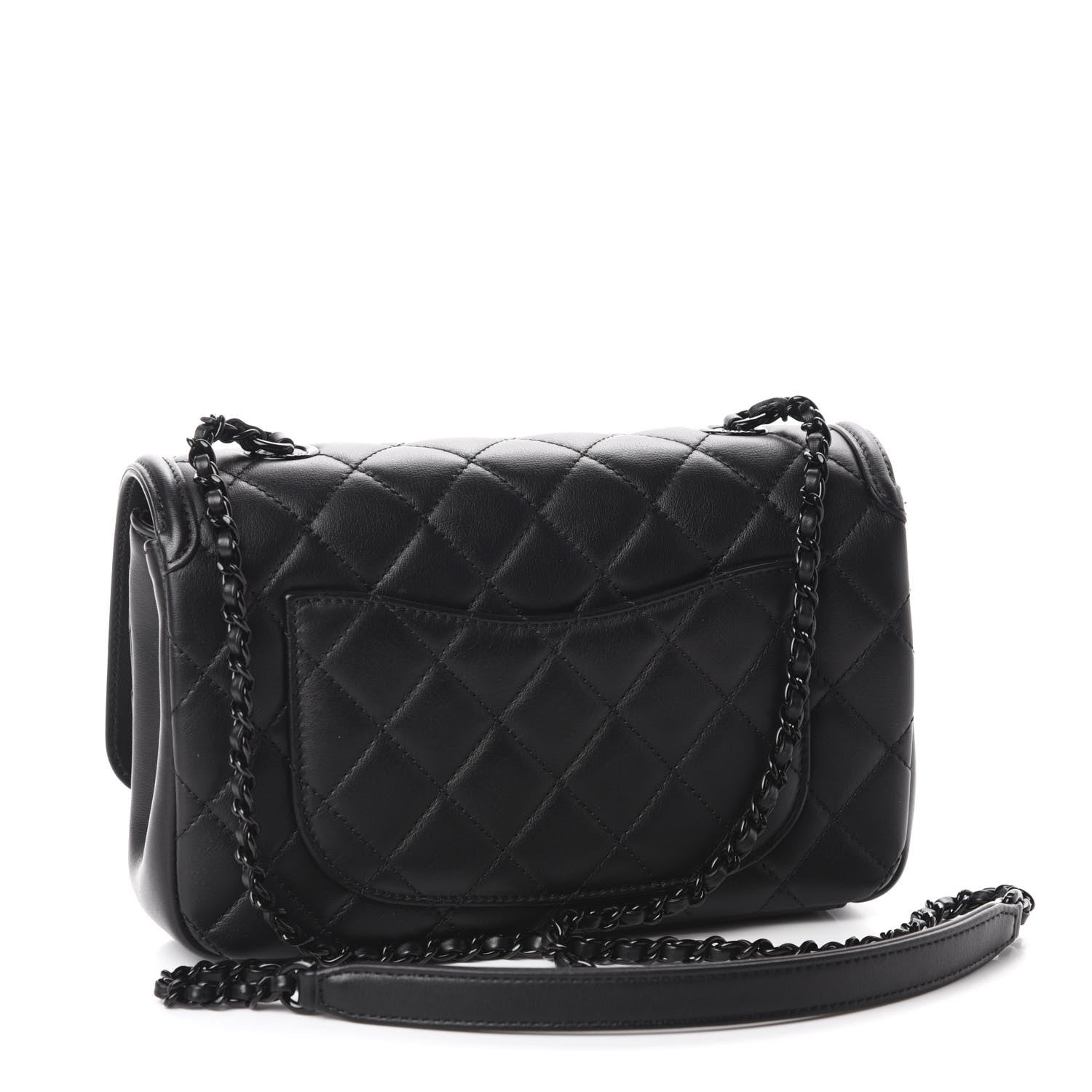 Chanel Lambskin Quilted Small CC Filigree Flap Black 3 of 11