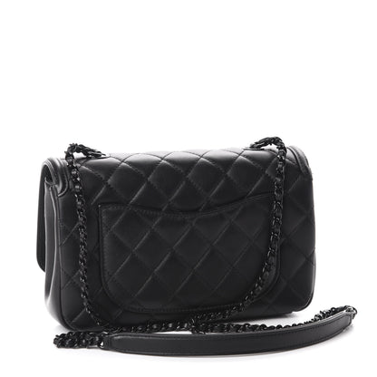 Chanel Lambskin Quilted Small CC Filigree Flap Black 3 of 11