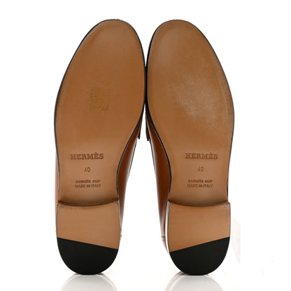 Hermes Heritage Calfskin Womens Kennedy Loafers 40 Naturel 7 of 12
