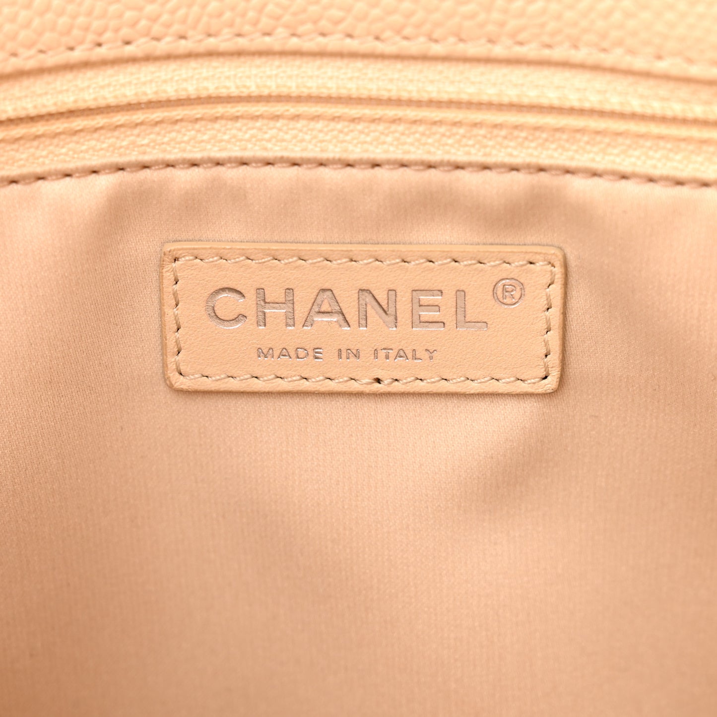 Caviar Quilted Grand Shopping Tote GST Beige Clair