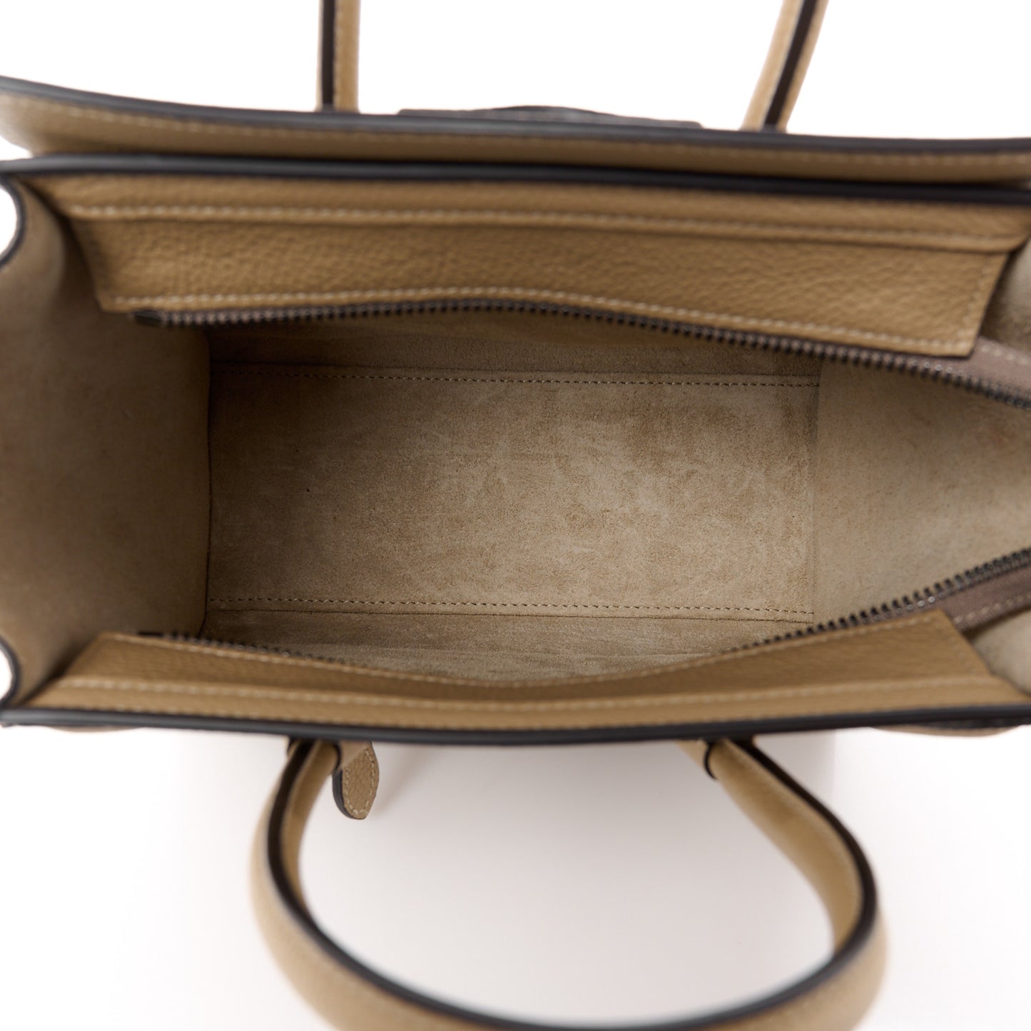 Drummed Calfskin Nano Luggage Dune
