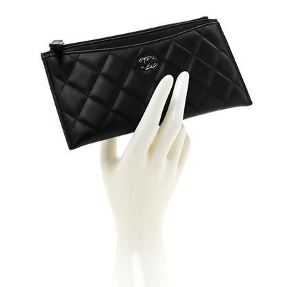 Chanel Lambskin Quilted Classic Zip Pouch Black 2 of 10