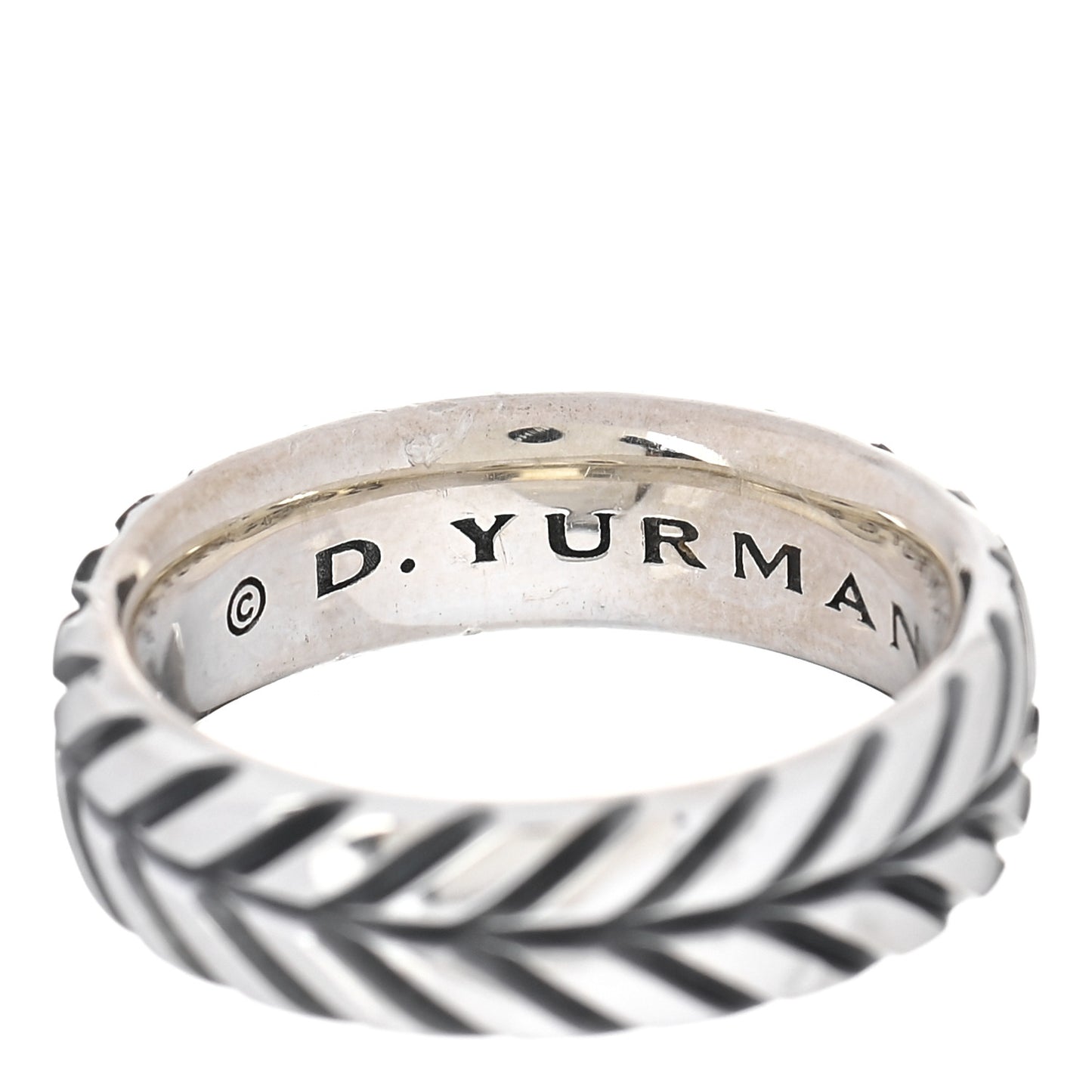 Sterling Silver 6.5mm Chevron Band Ring 60 9