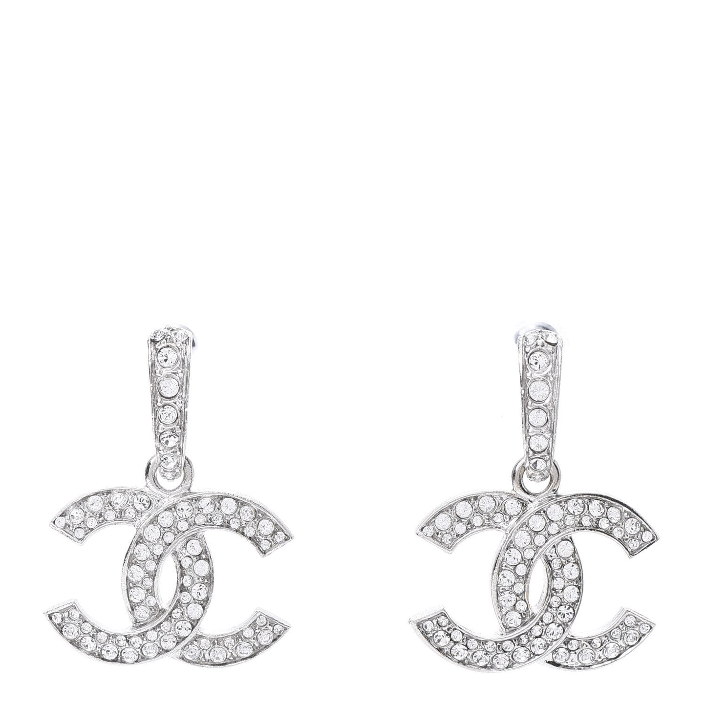 Crystal Palais Garnier CC Drop Earrings Silver