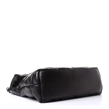 Saint Laurent Calfskin Quilted Medium Loulou Puffer Monogram Chain Satchel Black 4 of 10