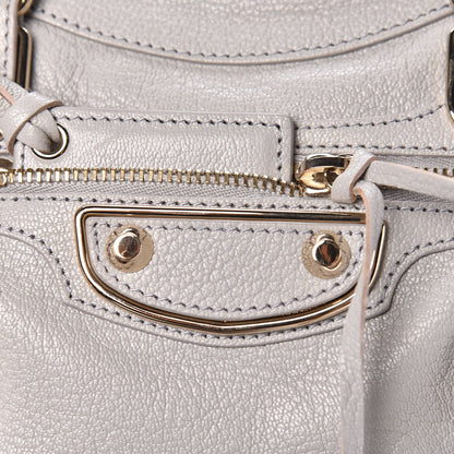 Balenciaga Chevre Gold Metallic Edge Hardware Mini City Gris Perle 10 of 10