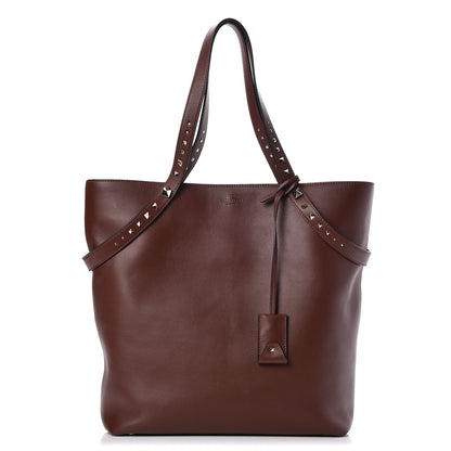 Valentino Garavani Vitello Lovestud Tote Light Brown 1 of 9