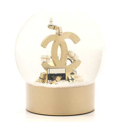 Chanel Glass CC Shopping Bag Snow Globe Gold 3 of 6