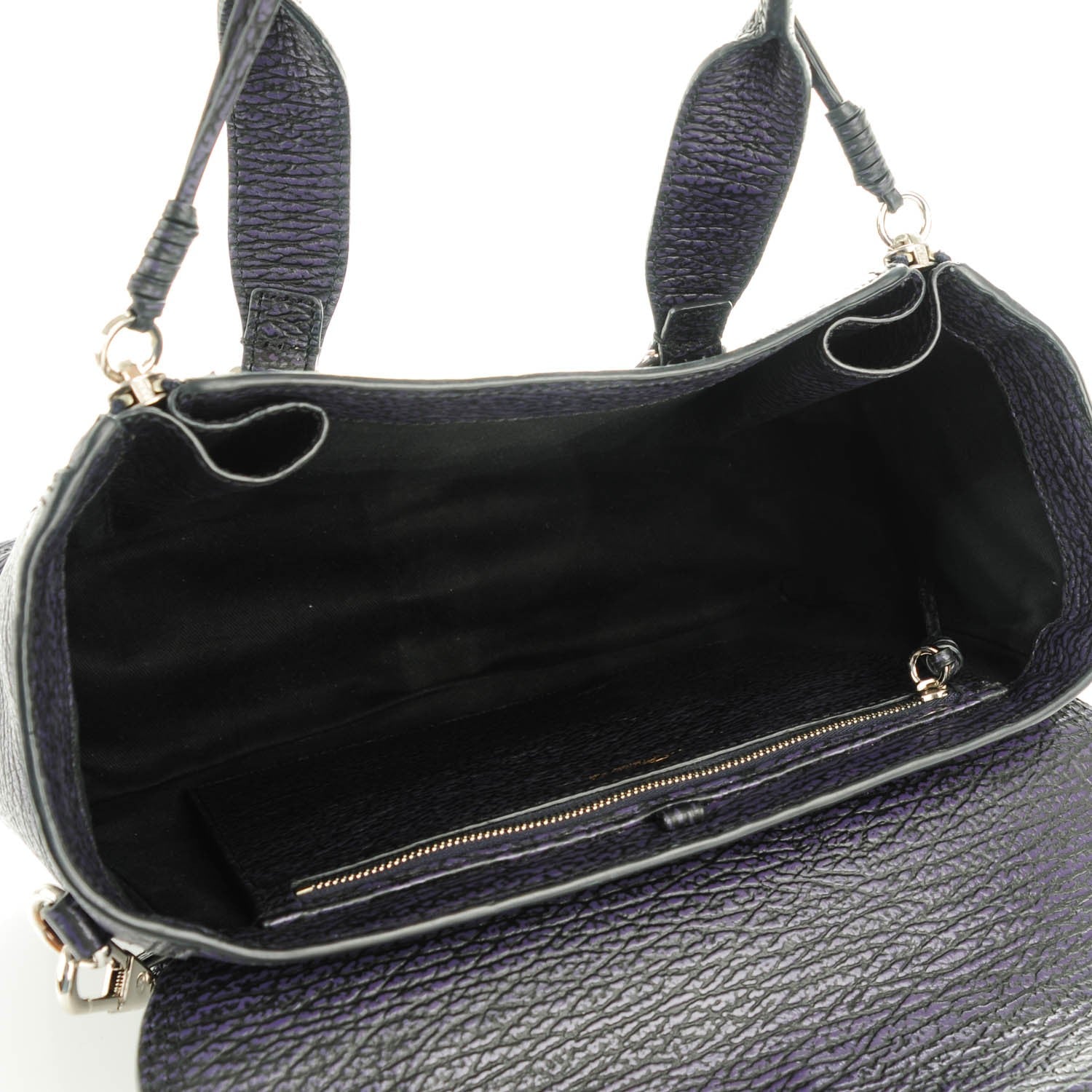 3.1 Phillip Lim 3.1 Textured Calfskin Medium Pashli Satchel African Violet 5 of 7