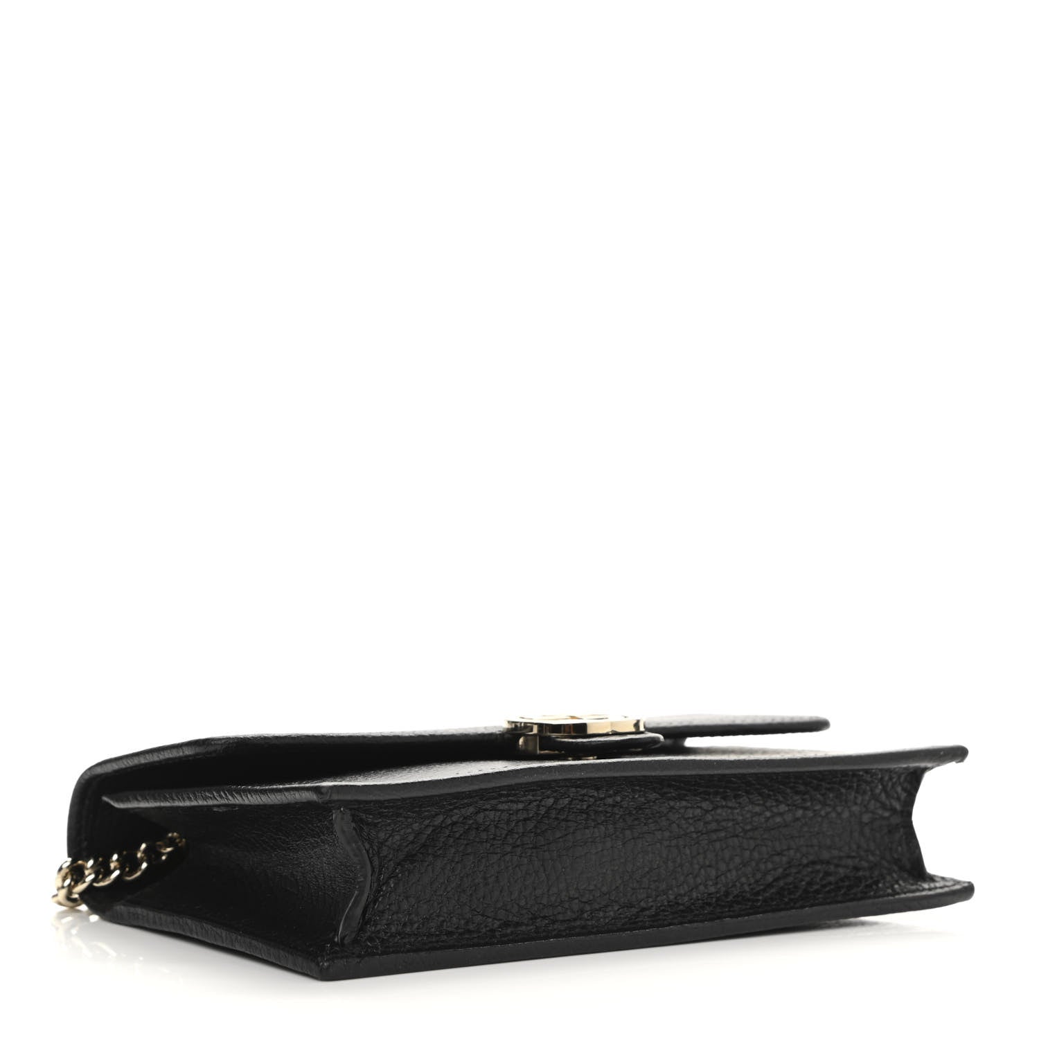 Gucci Dollar Calfskin Interlocking G Chain Wallet Black 4 of 9