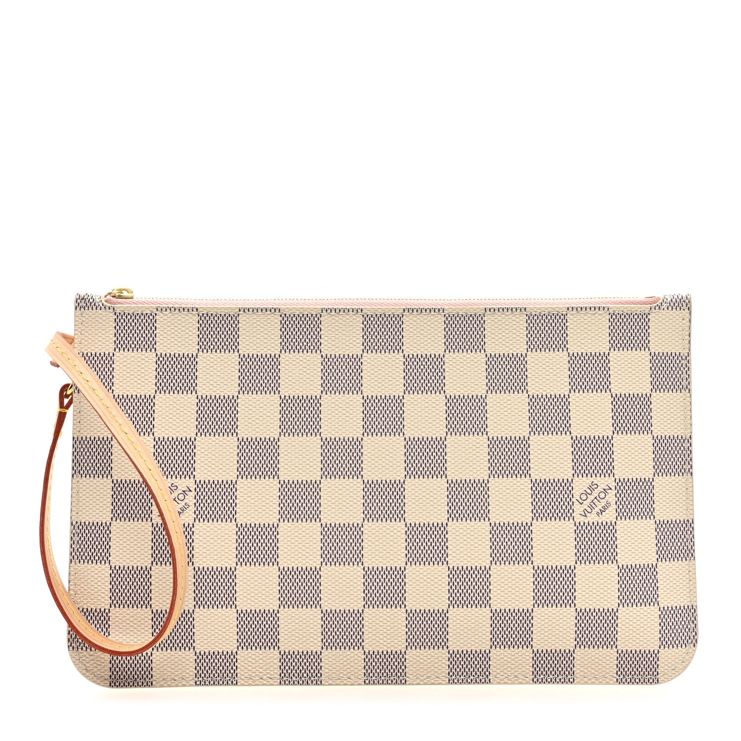 Louis Vuitton Damier Azur Neverfull MM GM Pochette Rose Ballerine 1 of 6