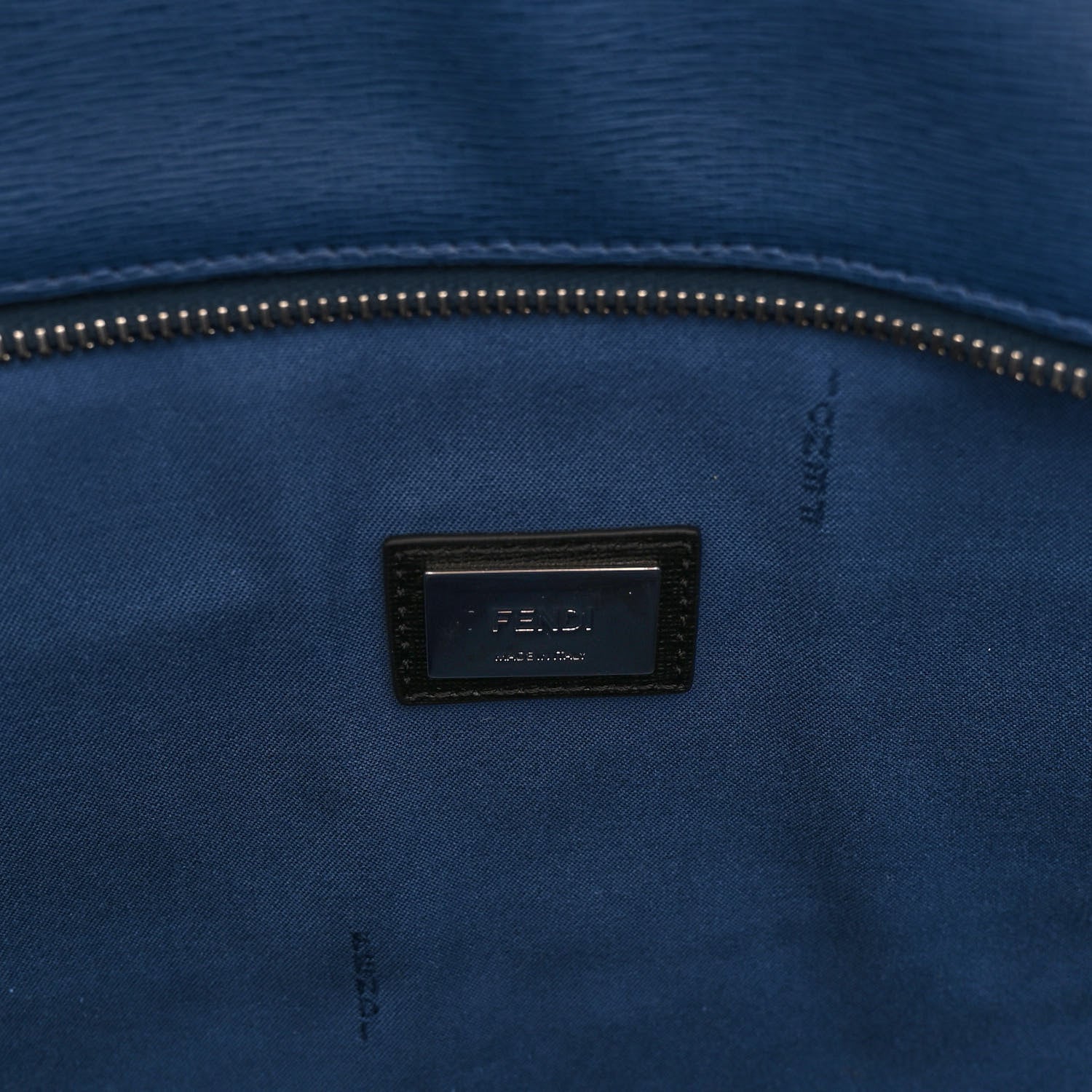 Fendi Vitello Elite Cuoio Monster Buggies Medium Roll Tote Black Multicolor Blue Cobalto 6 of 10