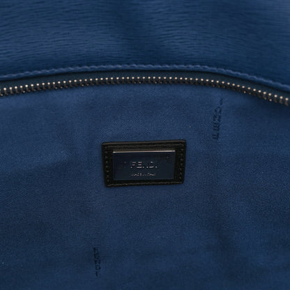 Fendi Vitello Elite Cuoio Monster Buggies Medium Roll Tote Black Multicolor Blue Cobalto 6 of 10