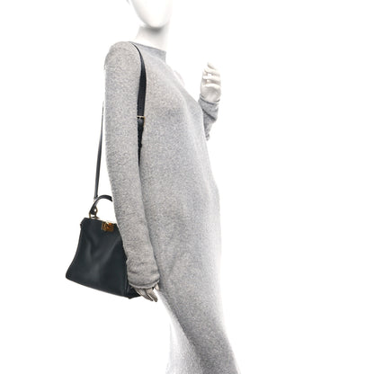 Fendi Vitello Tahiti Burro Medium Peekaboo Iconic Essentially Satchel Black Corda 2 of 9