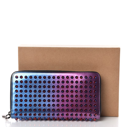 Christian Louboutin Patent Scarabe Spikes Panettone Zip Around Wallet Rose Digitale 14 of 14