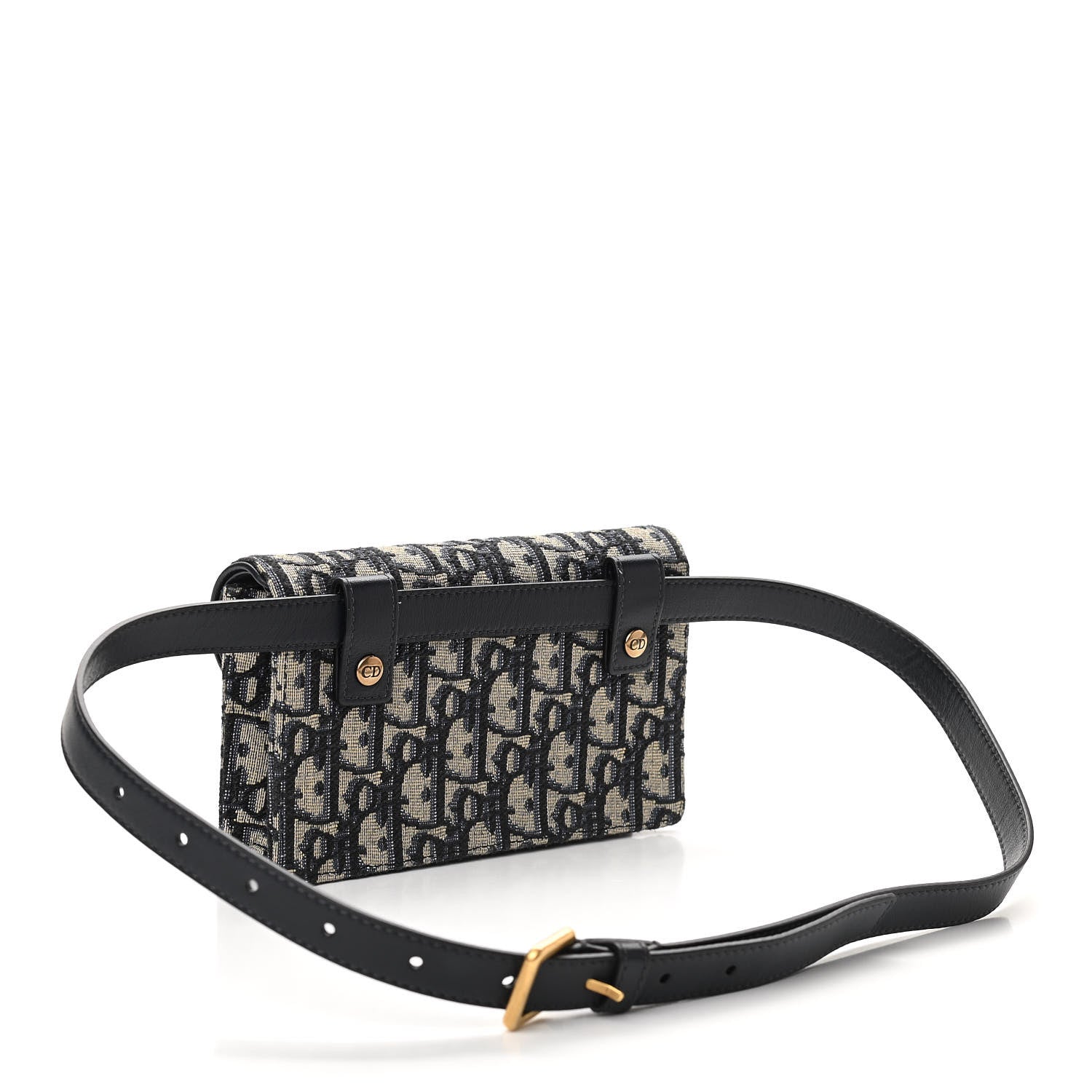 Christian Dior Oblique Saddle Belt Bag Blue 2 of 10