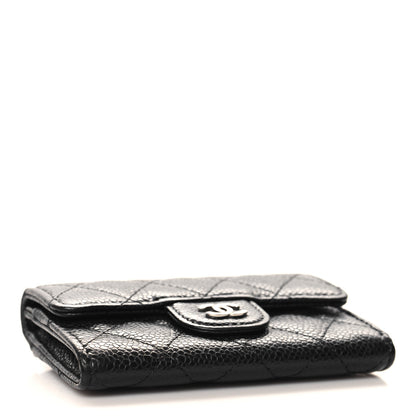 Chanel Caviar Quilted Flap Card Holder Wallet Black 4 of 8