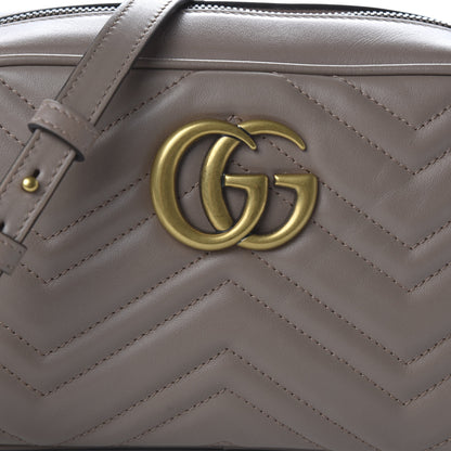 Gucci Calfskin Matelasse Small GG Marmont Chain Shoulder Bag Porcelain Rose 10 of 10