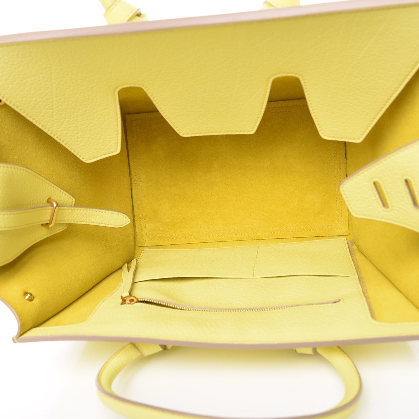 Crisped Calfskin Mini Tie Knot Tote Fluo Yellow