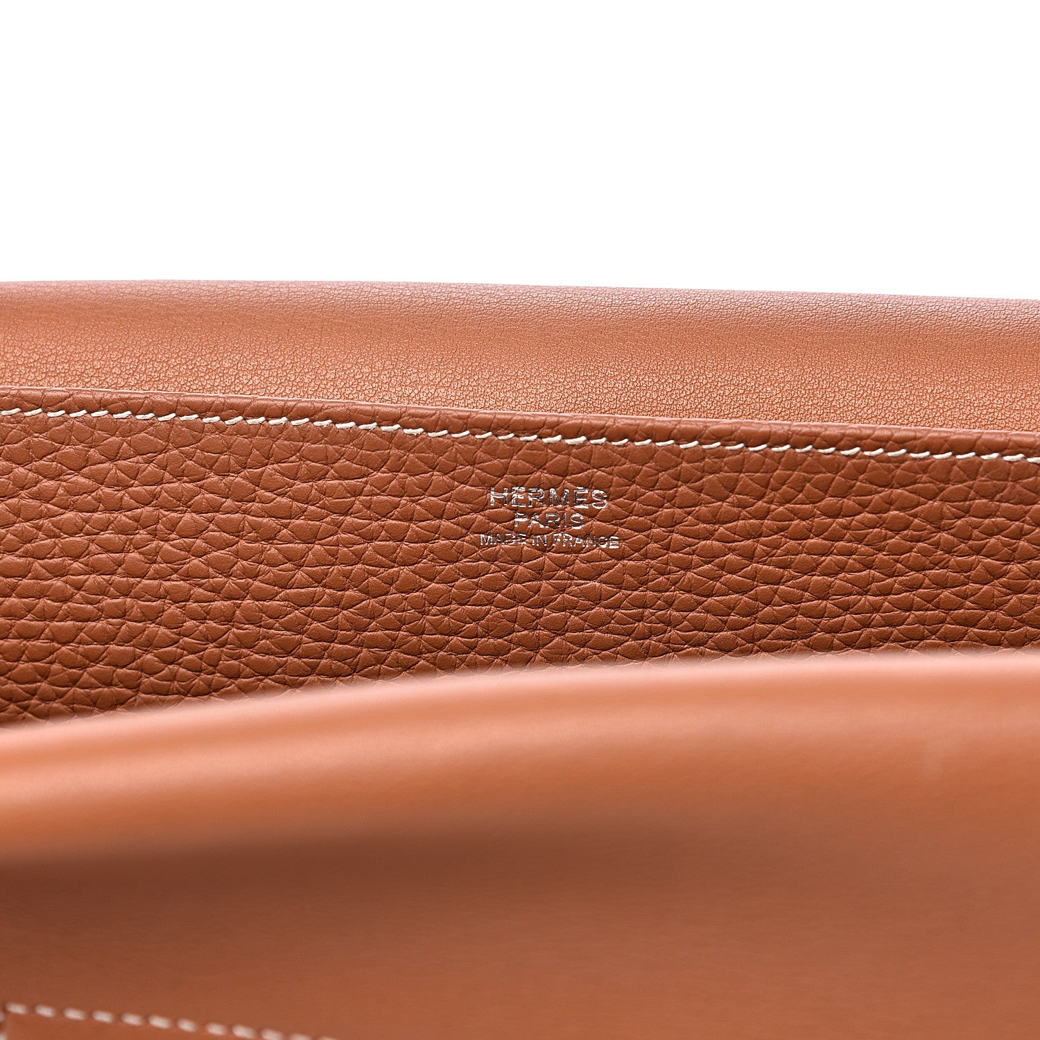 Hermes Taurillon Clemence Halzan 31 Gold 6 of 10