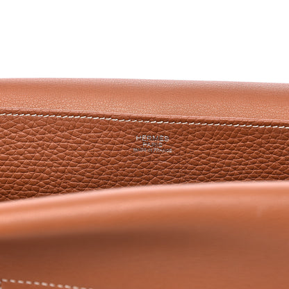 Hermes Taurillon Clemence Halzan 31 Gold 6 of 10