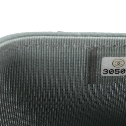 Chanel Caviar Quilted Flap Card Holder Wallet Light Blue 8 of 9