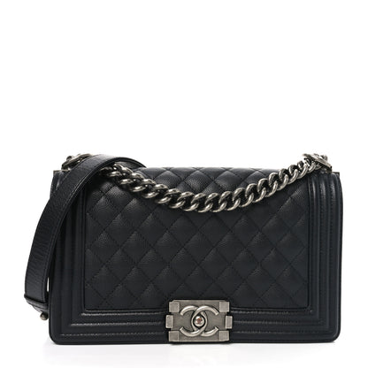 Chanel Caviar Quilted Medium Boy Flap Black 1 of 10