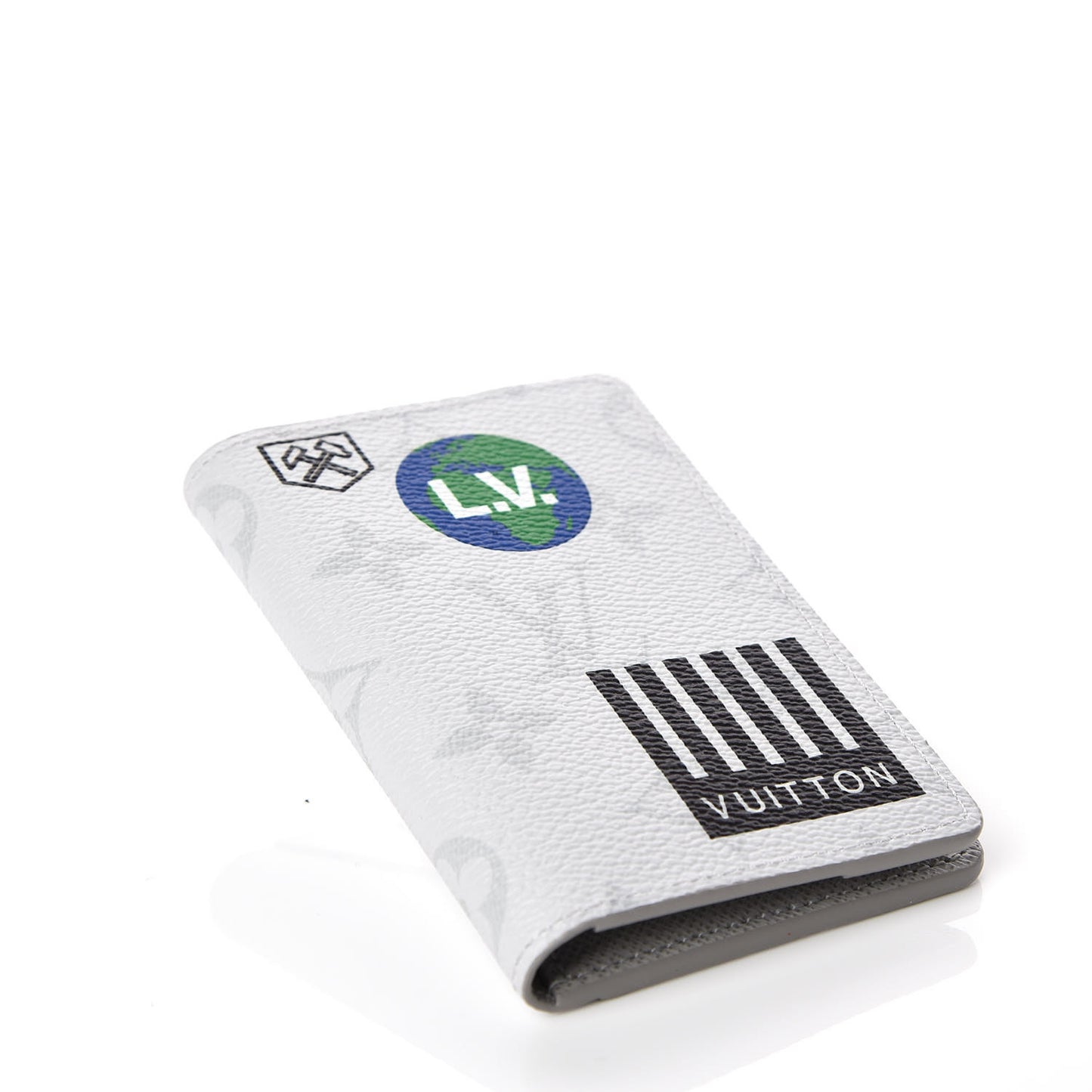 Monogram Stickers Pocket Organizer White