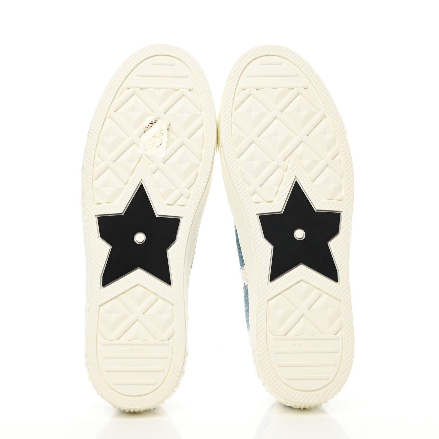 Cotton Embroidered D-Stripes Walk'N'Dior Low Top Sneakers 40 Deep Ocean