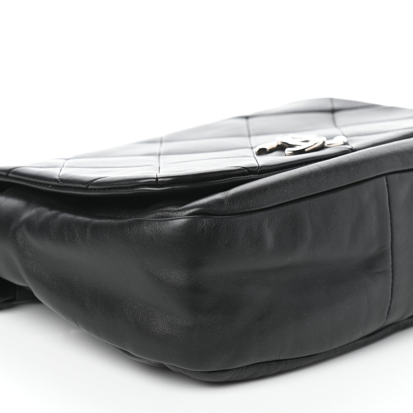 Lambskin Quilted Flap Bag Black