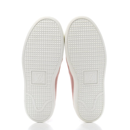 Louis Vuitton Monogram Denim Trocadero Slip On Sneakers 35 Pink 6 of 10