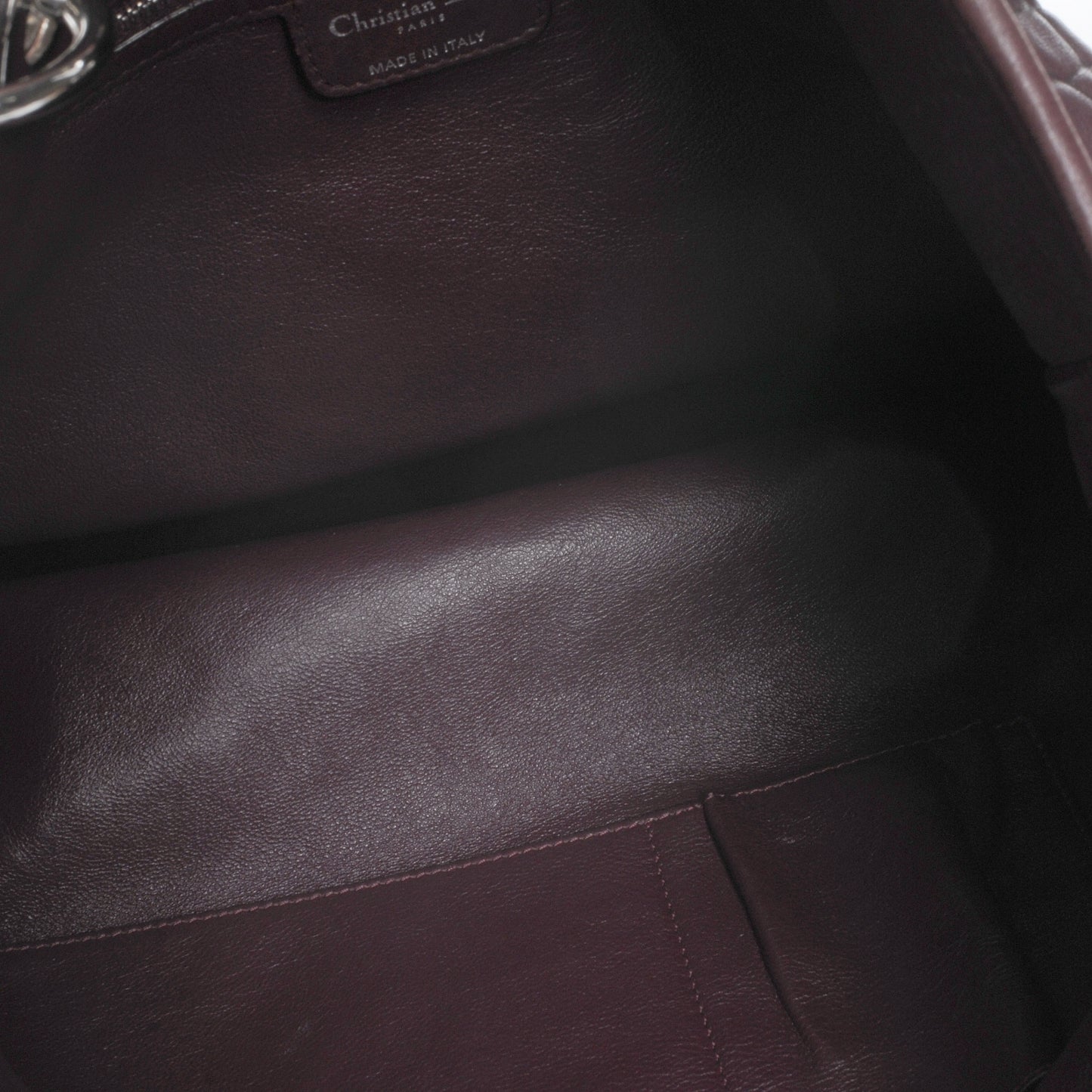 Lambskin Cannage Dior Soft Shopper Tote Burgundy