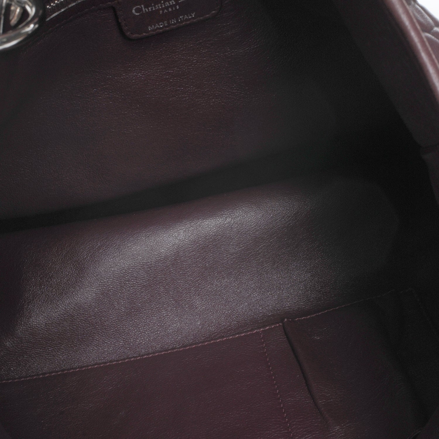 Christian Dior Lambskin Cannage Dior Soft Shopper Tote Burgundy 5 of 8