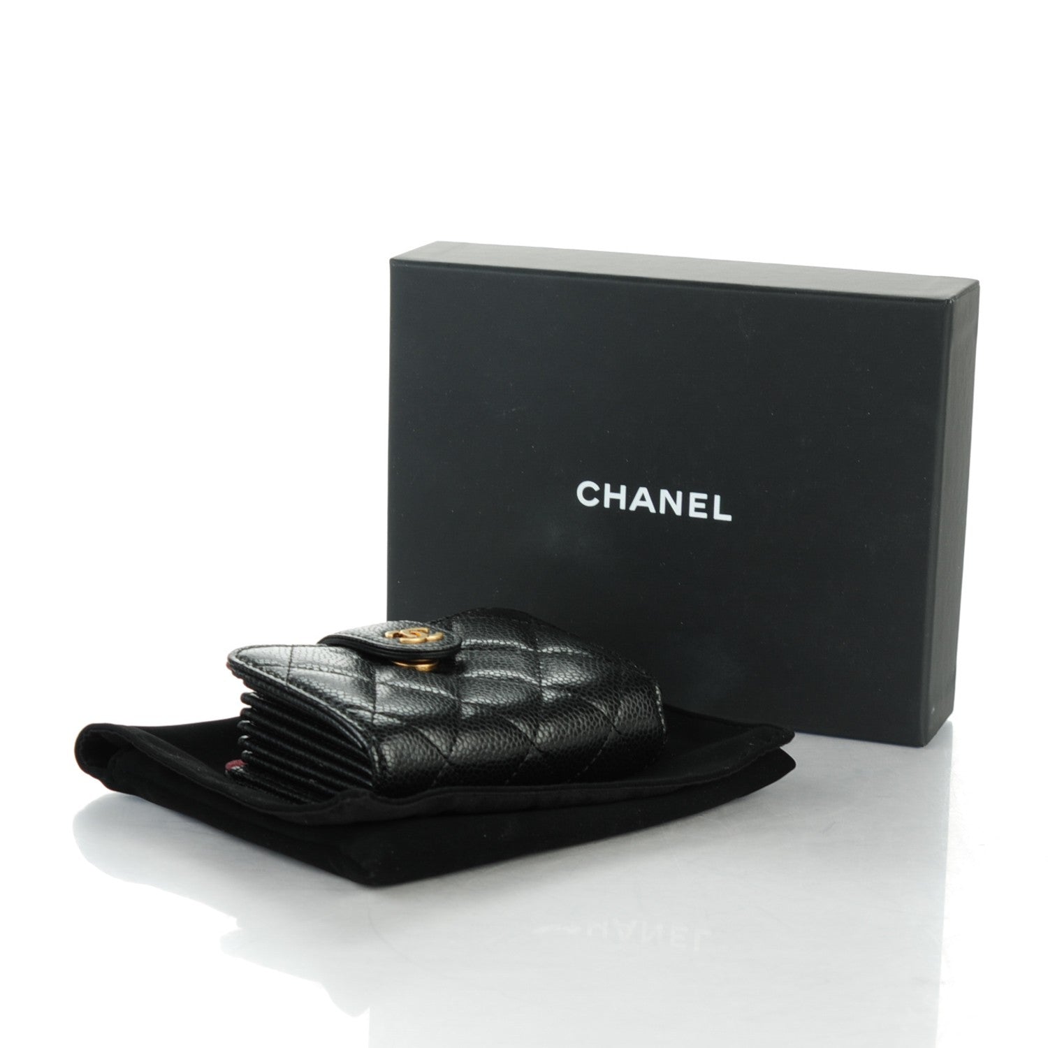 Chanel Caviar Quilted Gusseted Card Holder Black 4 of 7