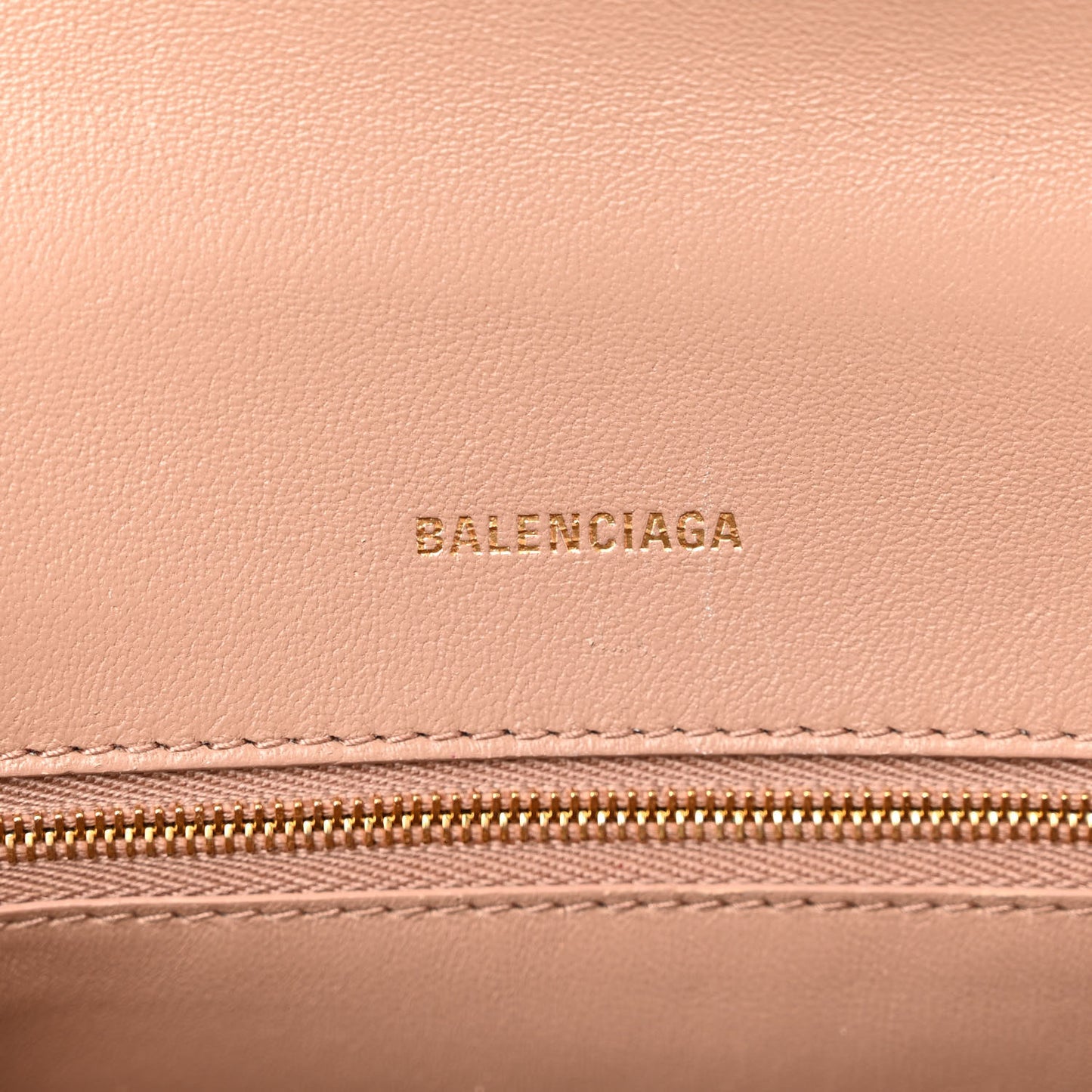 Grained Calfskin Small Hourglass Top Handle Bag Nude Beige