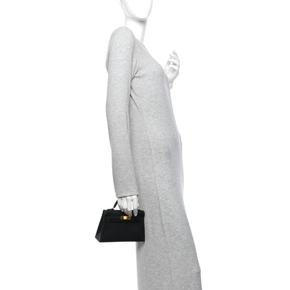 Hermes Chevre Mysore Mini Kelly Sellier 20 Black 2 of 11