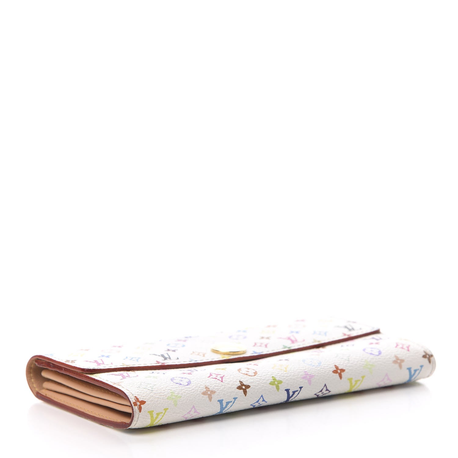 Louis Vuitton Monogram Multicolor Sarah Wallet White 4 of 10