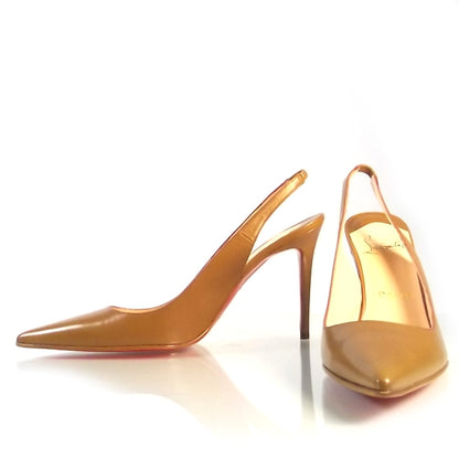 Christian Louboutin Leather Hai 100 Slingback Pumps 39.5 Camel 1 of 8