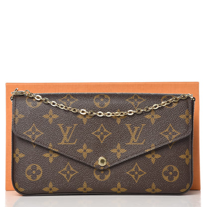 Louis Vuitton Monogram Pochette Felicie Chain Wallet Fuchsia 8 of 8