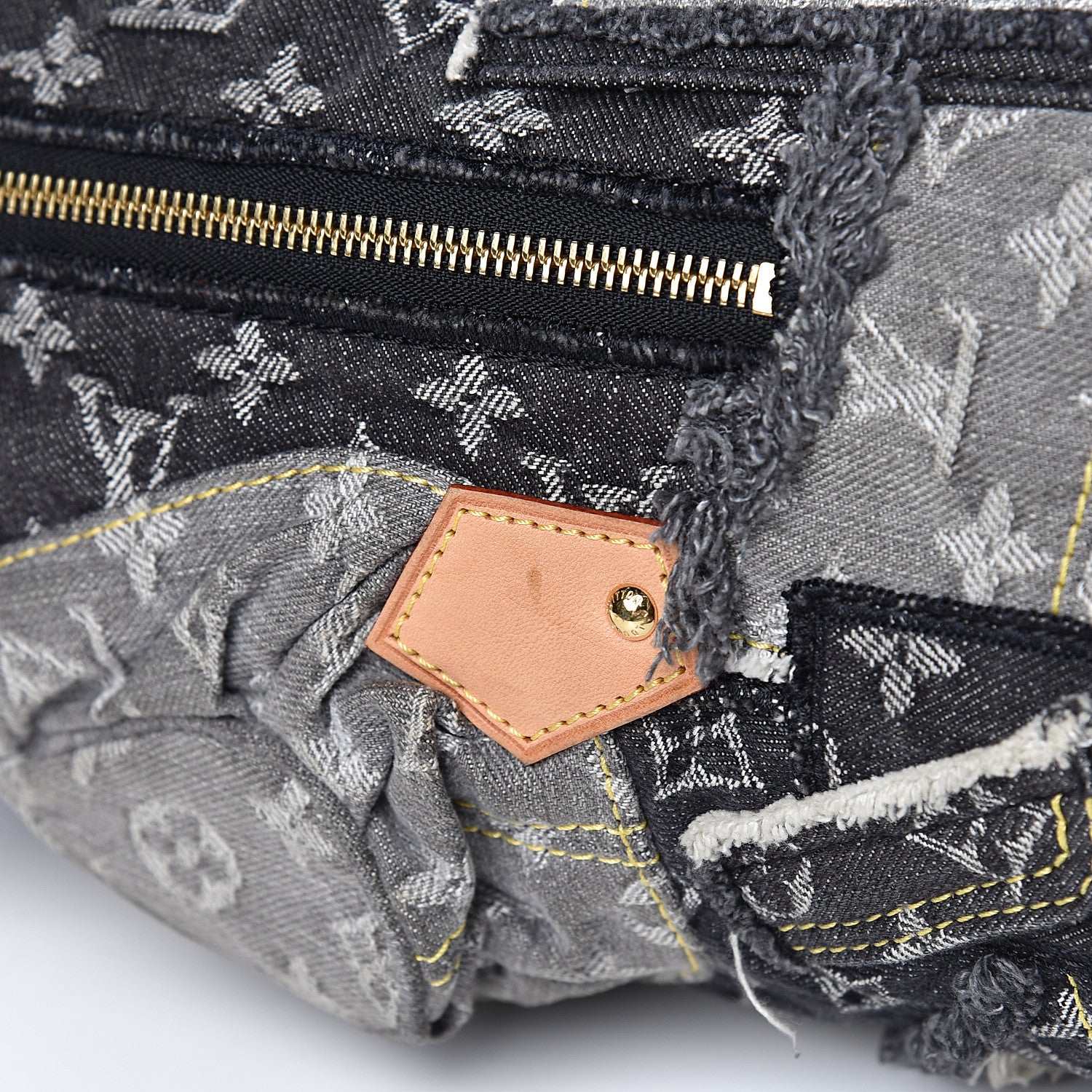 Louis Vuitton Denim Patchwork Speedy 30 Grey 10 of 12