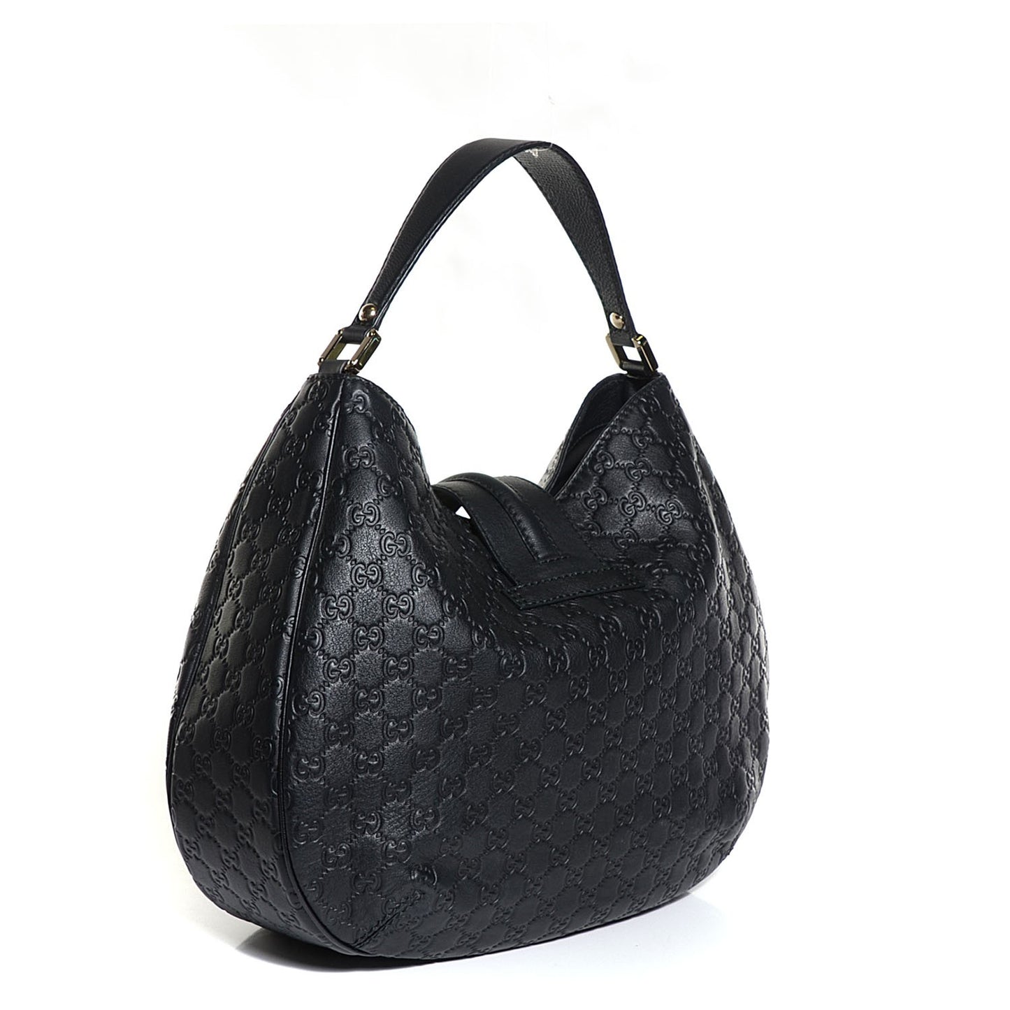 Guccissima New Ladies Web Large Hobo Black