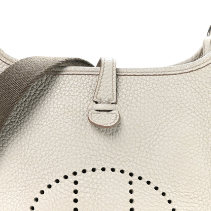 Hermes Taurillon Clemence Amazone Evelyne TPM Gris Perle Etain 8 of 10